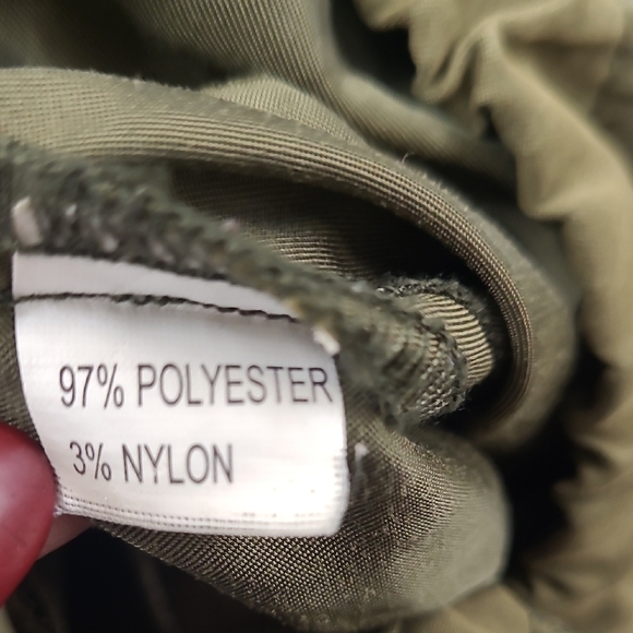 Brandy Melville Olive Green Military Hooded Jacket Size M/L - Picture 11 of 12